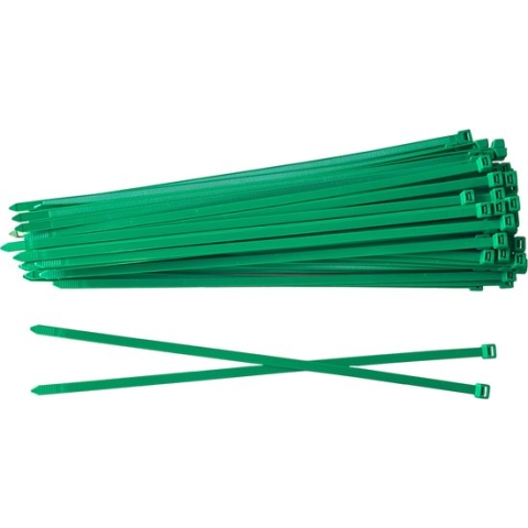 Kabelbinders/tyraps groen. 368mm x 4.8mm 10x100 stuks + Kortpack pen (099.0479)