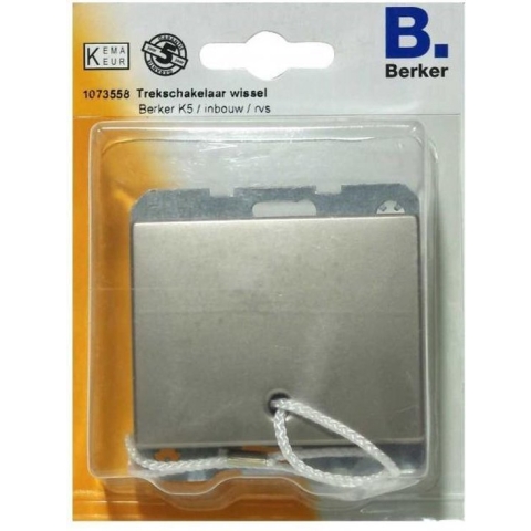 BERKER trekschakelaar - Serie K5 RVS - Wissel - Inbouw