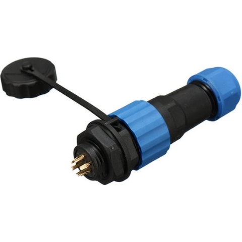 Male + socket - Waterdichte kabelverbinder - 6 aderig - IP68