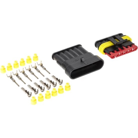 Hermetische connector set - 12 tot 24 Volt - 6 pin superseal - IP67