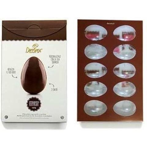 Chocolade mal 10 halve eieren 60x42mm Decora