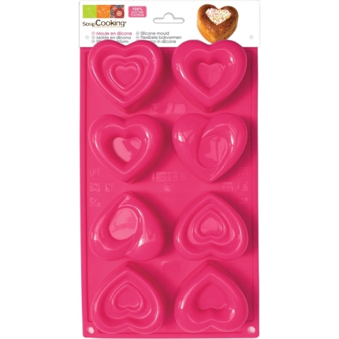 ScrapCooking - Siliconen Bakvorm - Hartjes