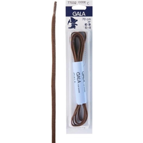 Smalle platte gewaxte veters van Gala - Zwart - ca 3 mm breed - 70cm - 1 paar voordelige kwaliteit veters