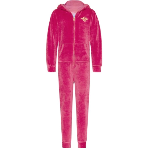 Wick Wings - Velvet Onesie - Raspberry kleur - Maat 122-128