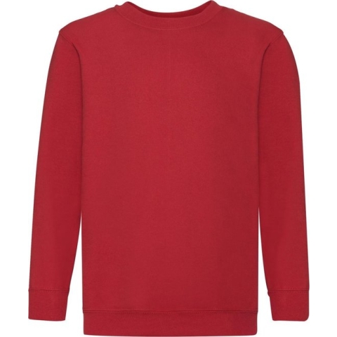 Fruit of the Loom - Kinder Classic Set-In Sweater - Rood - 110-116