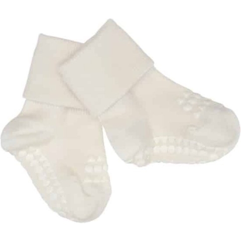 Gobabygo Sokjes Antislip Junior Gebroken Wit Bamboe Maat 17/19