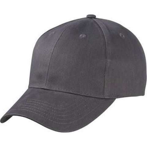 6 panel baseball cap  Antraciet