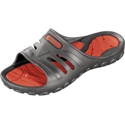 Beco Slippers Grijs/rood Unisex Maat 36
