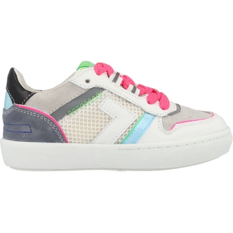 White fucsia green veterschoen Shoesme vu22108_a (Maat - 31, Kleur - Wit)