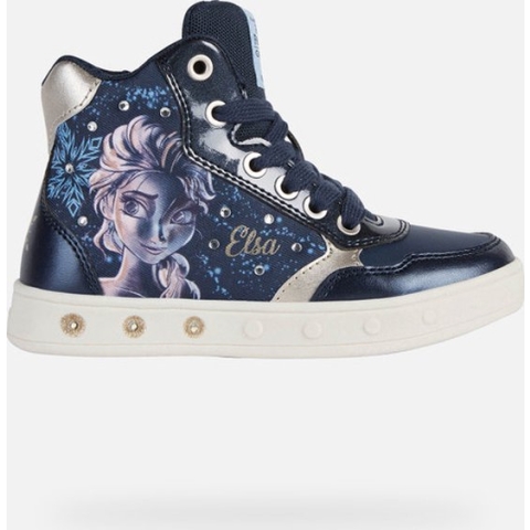 Geox J skylin sneakers blauw Imitatieleer - Dames - Maat 27