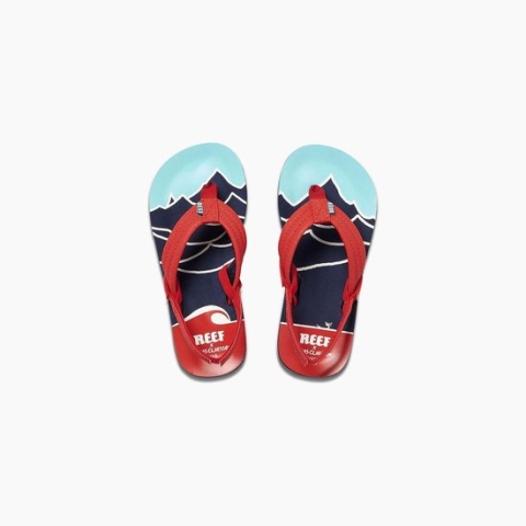 Reef Jonas Claesson Lil Ahi Mountain Wave Jongens Slippers - Blauw - Maat 23/24