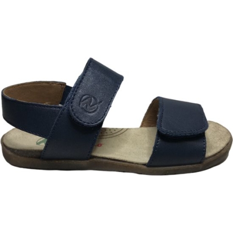Naturino velcro's effen lederen sandalen Colm Navy mt 27