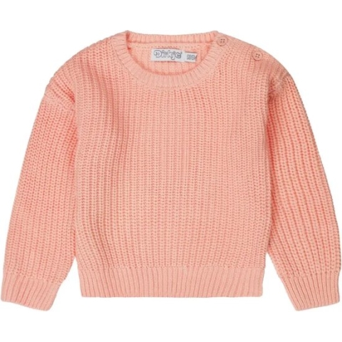 Dirkje-Girls Pullover ls- Soft Pink - Maat 56
