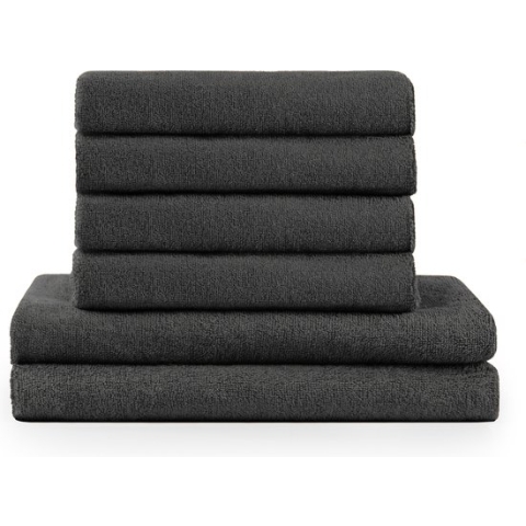Blumtal Terry Handdoeken Set - 2 x Baddoek & 4 x Handdoek: Antraciet