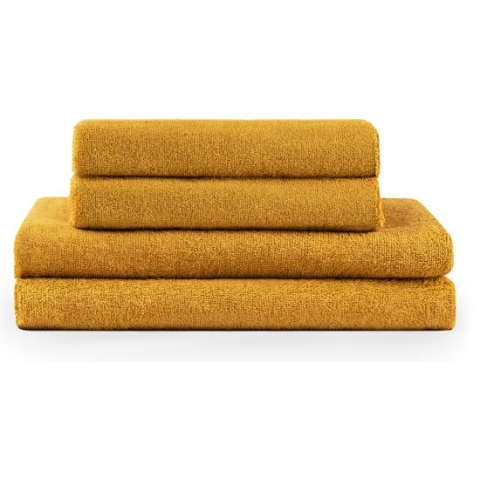 Blumtal Terry Handdoeken Set - 2 x Baddoek & 2 x Handdoek: Mosterd