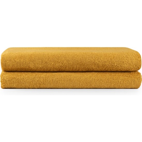 Blumtal Terry Handdoeken Set - 2 x Baddoek - 70 x 140 cm - Mosterd