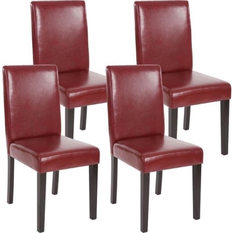Vier eetkamerstoelen Littau Rood