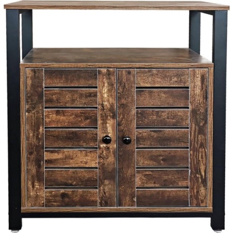 Wandkast dressoir industrieel vintage Stoer design - boekenkast opbergkast metaal hout