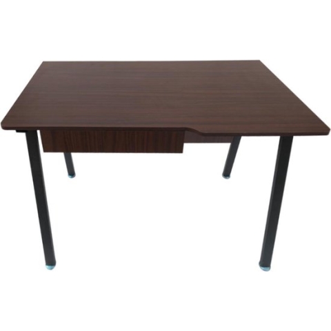 Bureau computer tafel Stoer  - industrieel vintage - zwart metaal bruin hout
