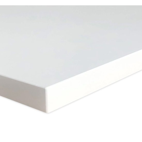 Ergonice - Tafelblad wit - Geperst hout met melamine toplaag - Formaat 160 x 80 cm
