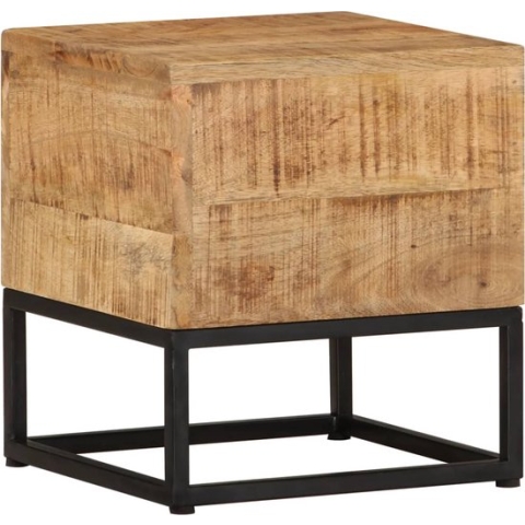 vidaXL-Bijzettafel-30x30x33-cm-ruw-mangohout