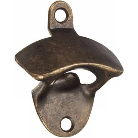 Flesopener muur Brons - wandflesopener - Flesopener