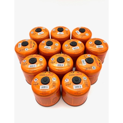 SMH LINE® Gascartridge - 12x 500g - Gascartouche - Easy Clic cartouche - Schroefventiel