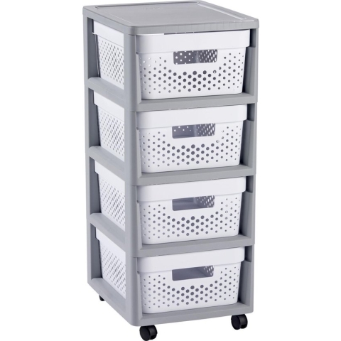 Curver infinity ladesysteem dots 4x11 L wit met wielen