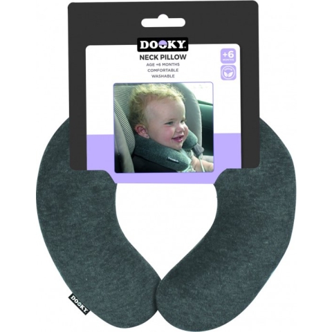 Dooky Neck pillow Nekkussen zacht velours grijs