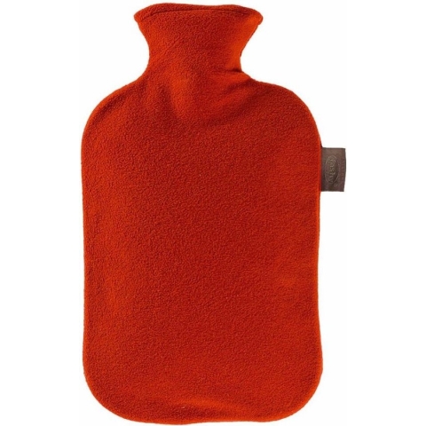 Warm water kruik - Met fleece hoes rood-