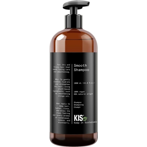 KIS Green Smooth Shampoo 1000 ml - Normale shampoo vrouwen - Voor Alle haartypes