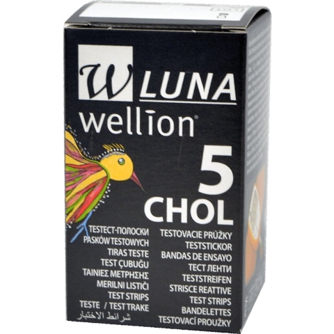Wellion Luna cholesterol teststrippen 5 stuks