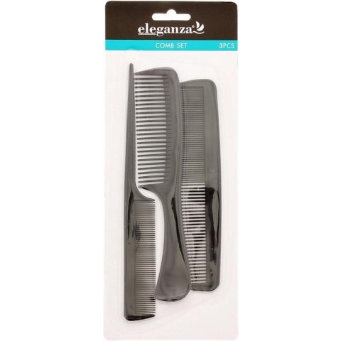 Kammenset 3 delig | Eleganza | Haar verzorging | Kapper | Zwart