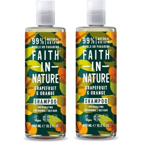 FAITH IN NATURE - Shampoo Grapefruit & Orange - 2 Pak