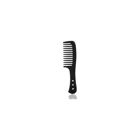 Cabantis Krullenkam met Handvat-Styling Tool-Wide Tooth Comb-KapperKam-Zwart
