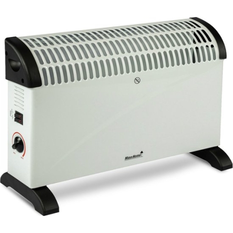 MaxxHome Elektrische Convector Kachel - 750 /1250 / 2000 Watt - Verstelbare Thermostaat - Wit