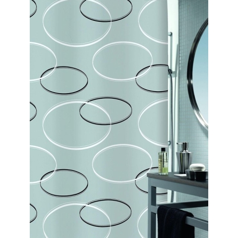 Spirella Anello - Douchegordijn - Grijs - Polyester - 180 x 200 cm