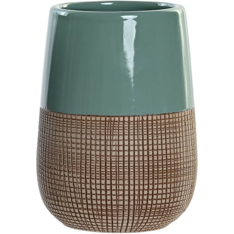 Items - Badkamer tandenborstel beker - Polystone - mintgroen 11 cm
