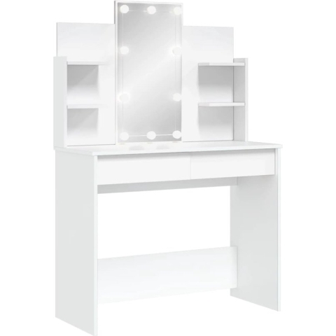 vidaXL-Kaptafel-met-LED-verlichting-96x40x142-cm-wit