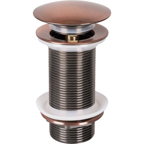 Differnz Design Afvoerplug Rood Koper – Pop–up – Ø 63mm – Mix & Match – Grote schroef