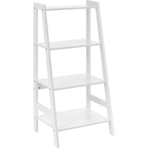 Badkamerplank Inacio - Ladderplank - Met 4 Planken - 90x43x32 cm - Wit - MDF - Modern Design