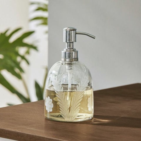 LOBERON Zeepdispenser Crystal helder/zilverkleurig