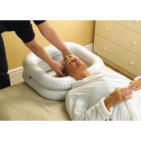 Adhome Opblaasbaar haaswasbekken  voor in bed - vinyl - 71 x 61cm