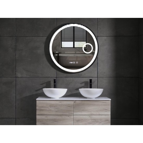 Mawialux LED Spiegel - 100cm - Rond - Verwarming - Digitale Klok - Julia