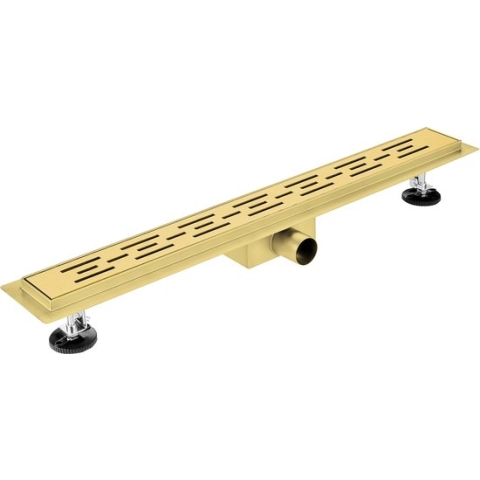 Aloni Rvs Douchegoot Compleet 80cm kleur Geborsteld Goud