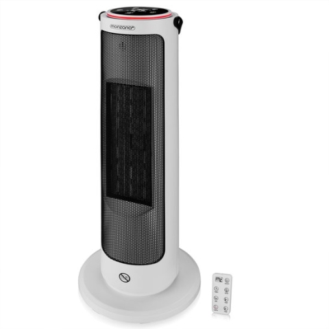 Monzana Keramische Ventilatorkachel 2000W - 4 Standen 15-35°C – Wit