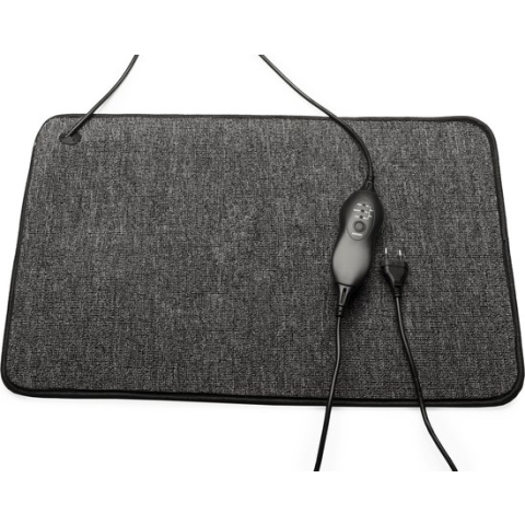Quality Heating - Infrarood mat - Vermogen instelbaar - Met controller - Timer functie - Infrarood verwarming - Antraciet - 40 x 60 cm