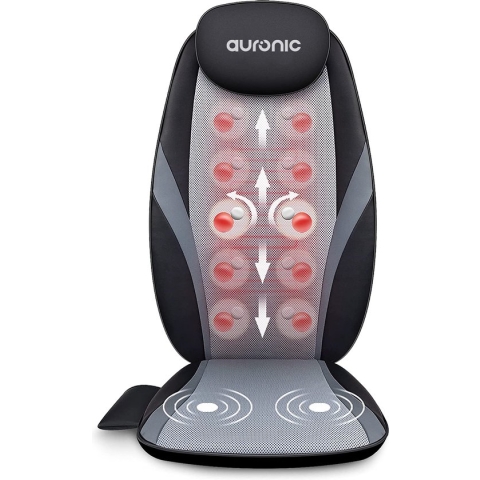 Auronic Shiatsu Massagekussen - Rug - Infrarood - Zwart