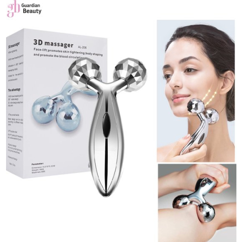 3D Massageroller - Gezichtsroller | 360 Graden Gezichtsmassage/Lichaamsmassage | Body Platinum 3D Massage Roller