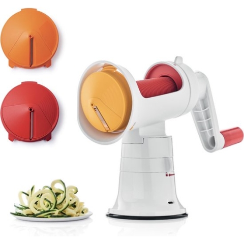 Tupperware Adaptachef Spiralizer met spaghettisnijder, tagliatellesnijder en spiraalsnijder